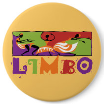 Caribbean Limbo Dance buttons by tshirtsatfirstsite Caribbean Limbo Dance buttons