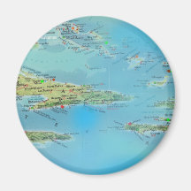 Caribbean Mapology Refrigerator Magnets