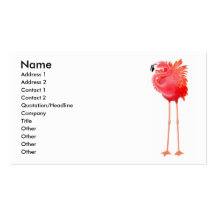 Caribbean Pink Flamingo Business Card