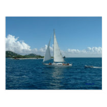 Caribbean Sailboat, I'd rather be sailing! Postcards