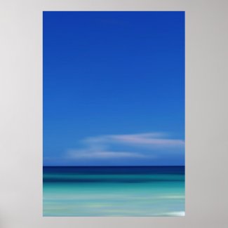 Caribbean Sea Blue Abstract Photo Print