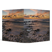Caribbean Sea, Cayman Islands. Crashing waves 2 3 Ring Binder