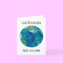 Caribbean Sea Glass Note Card cards