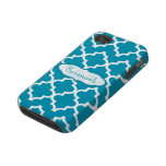 Caribbean Sky Blue Moroccan Personalized iPhone Iphone 4 Tough Case