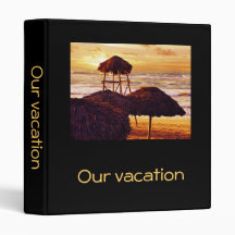 Caribbean sunset vacation memories binder