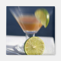 Caribbean, Virgin Islands. Tropical rum punch, Fridge Magnets