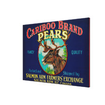 Cariboo Pear LabelCanada Gallery Wrap Canvas