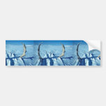 Caribou antlers in the snow bumper stickers