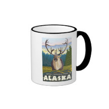 Caribou in the Wild - Denali National Park, Mugs