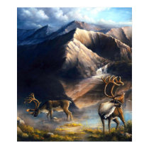 "Caribou" UV Canvas Print