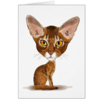 Caricature Abyssinian Greeting Card