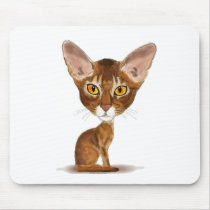 Caricature Abyssinian Mouse Pads