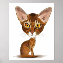 Caricature Abyssinian Print