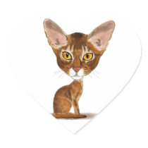 Caricature Abyssinian Stickers