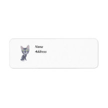 Caricature Korat Return Address Labels
