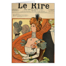 Caricature of a French Marquise Card