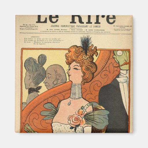 Caricature of a French Marquise Magnets