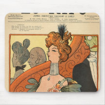 Caricature of a French Marquise Mouse Pad