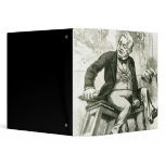 Caricature of Adolphe Thiers  between two binders