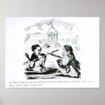 Caricature of Delacroix and Ingres Print