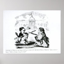 Caricature of Delacroix and Ingres Print