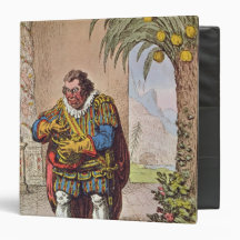 Caricature of Pizarro contemplating the 3 Ring Binder
