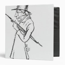Caricature of Soren Aabye Kierkegaard Vinyl Binders