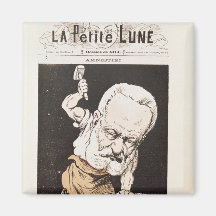 Caricature of Victor Hugo Fridge Magnet