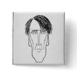 Caricature of W.B. Yeats, 1898 buttons