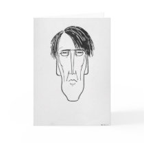 Caricature of W.B. Yeats, 1898 Greeting Card