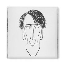 Caricature of W.B. Yeats, 1898 Fridge Magnets