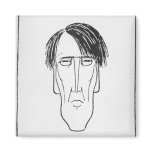 Caricature of W.B. Yeats, 1898 magnets