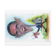 Caricature-Postcard Obama by secondlastresort Caricature-Postcard Obama