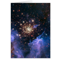 Carina cluster of golden stars greeting cards