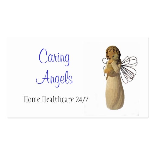 Caring Angels Nursing Care Business Card (front side)