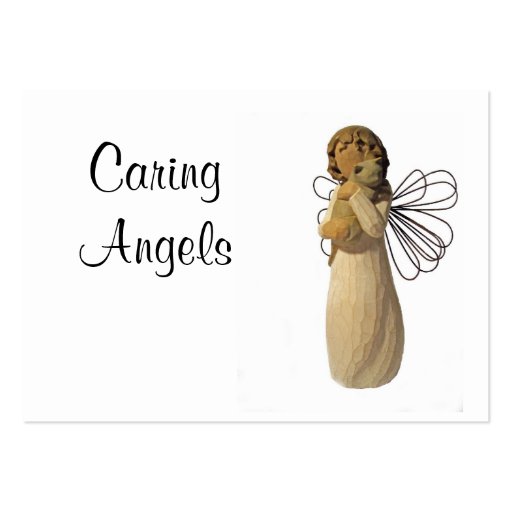 Caring Angels Nursing Care Business Card Templates (front side)