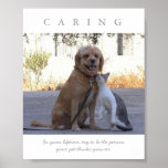 CARING Dog Cat Motivational Poster Print