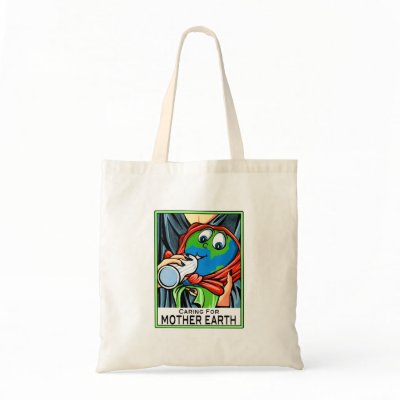 "Caring for Mother Earth" Tote Bags by celebrationsetc