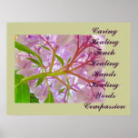 Caring Healing Touch Healing Hands Healing Words Poster