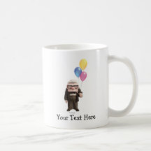 Carl from the Disney Pixar UP Movie Holding Mug