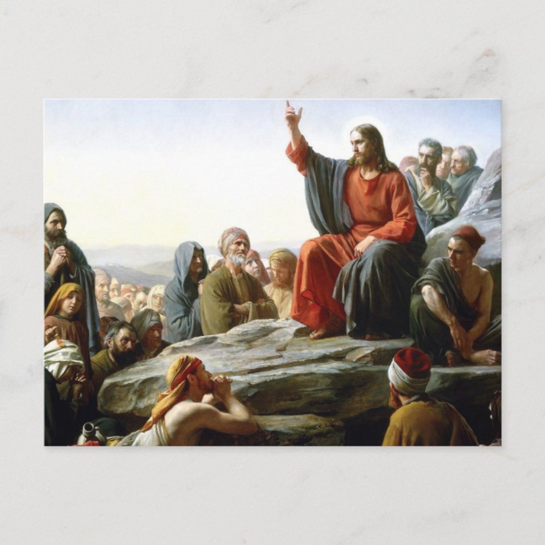 Carl Heinrich Bloch Sermon On The Mount Postcard Zazzle