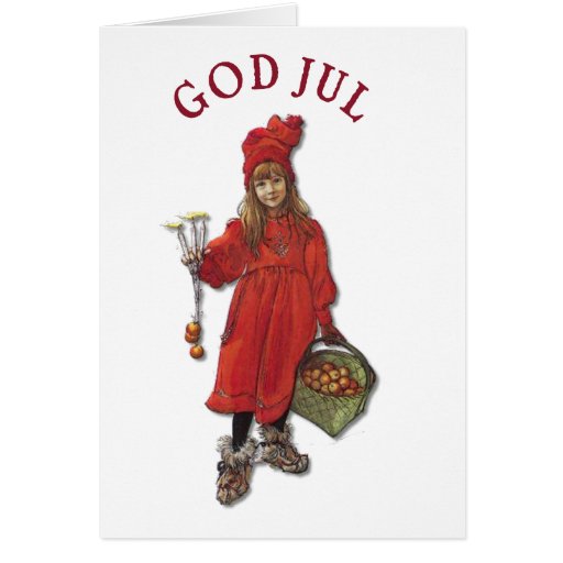 Carl Larsson Art Brita Wishes You God Jul Card