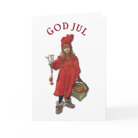 Carl Larsson: Brita - God Jul! card