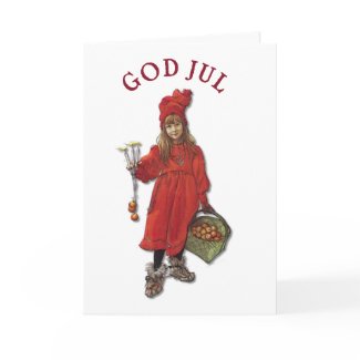 Carl Larsson: Brita - God Jul! card