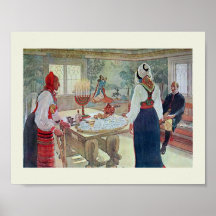 "Carl Larsson - En Bergman Stuga" Print