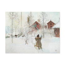 Carl Larsson - Front Yard and the Wash House Postcards