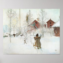 Carl Larsson - Front Yard and the Wash House Posters