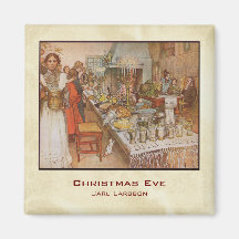 Carl Larsson "Nochebuena " Imanes Para Frigoríficos