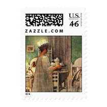 Carl Larsson St. Lucia Day Christmas in Sweden Postage Stamp