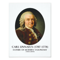 Carl Linnaeus Father Of Modern Taxonomy 4.25x5.5 Paper Invitation Card